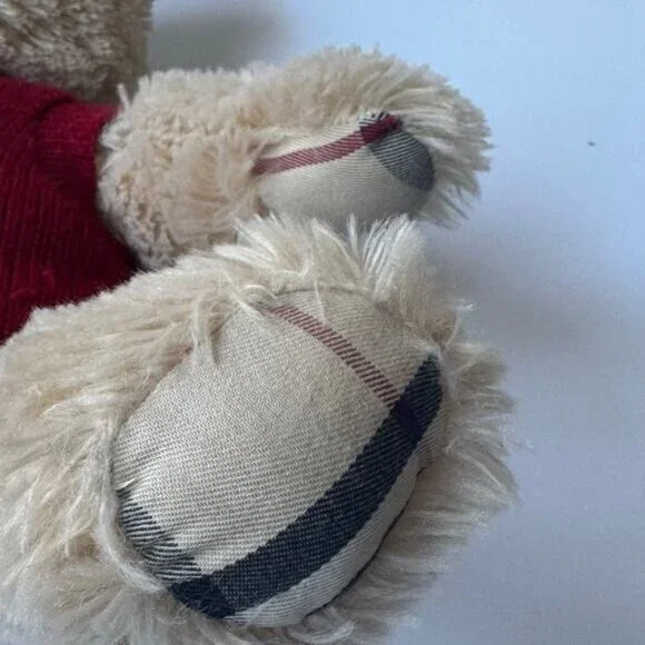 Rare Burberry Fragrance Teddy Bear Plush Iconic Nova Check Plaid B Sweater - Picture 6 of 9